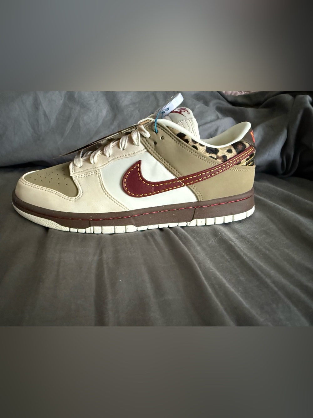 Nike Dunk Low Khaki Team Red W - IM6687-262